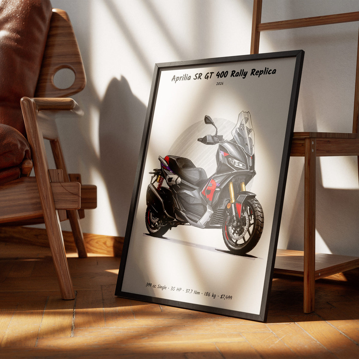 Aprilia SR GT 400 Rally Replica 2026 Wall Art
