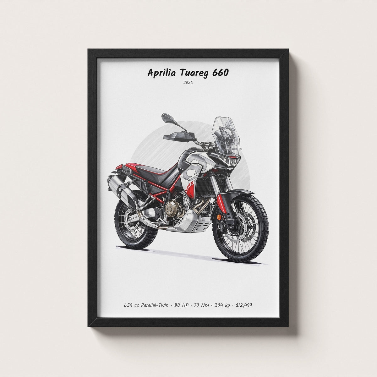 Aprilia Tuareg 660 2025 Wall Art