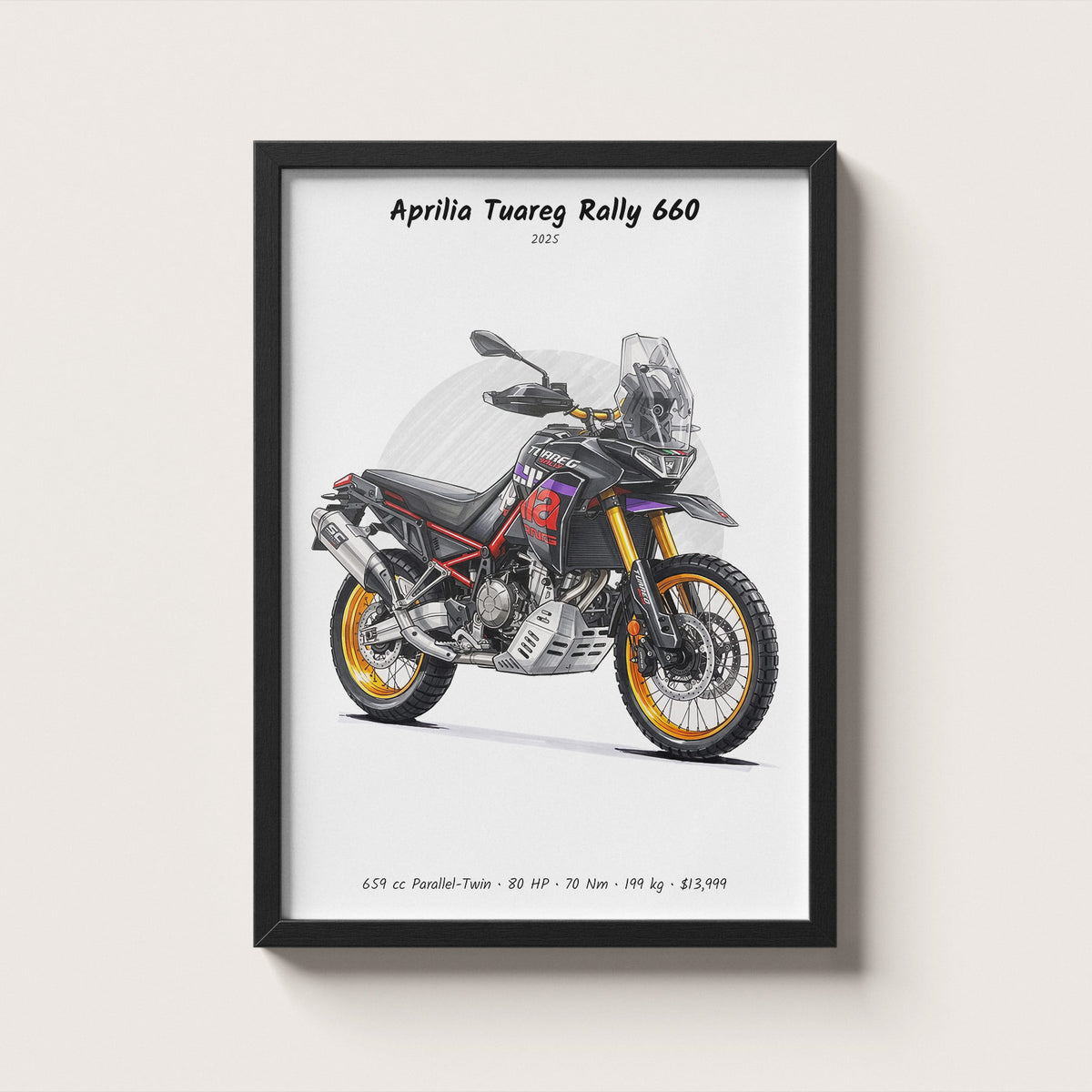Aprilia Tuareg Rally 660 2025 Wall Art