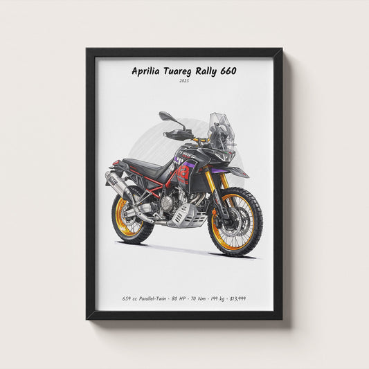 Aprilia Tuareg Rally 660 2025 Wall Art