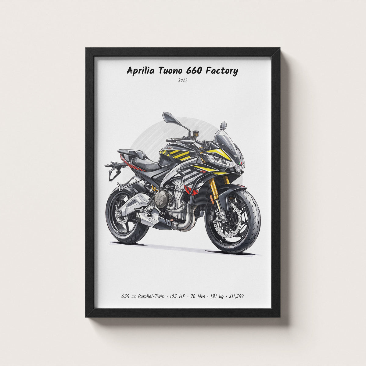 Aprilia Tuono 660 Factory 2027 Wall Art