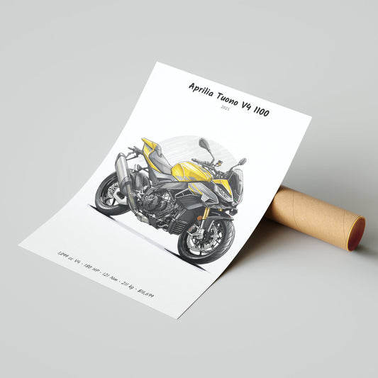 Aprilia Tuono V4 1100 2025 Poster