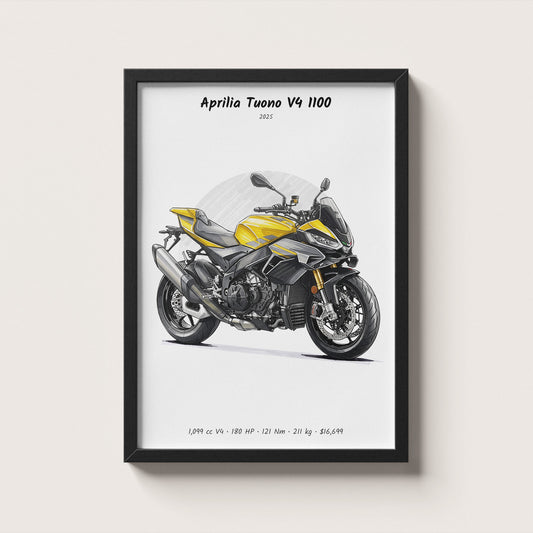 Aprilia Tuono V4 1100 2025 Wall Art