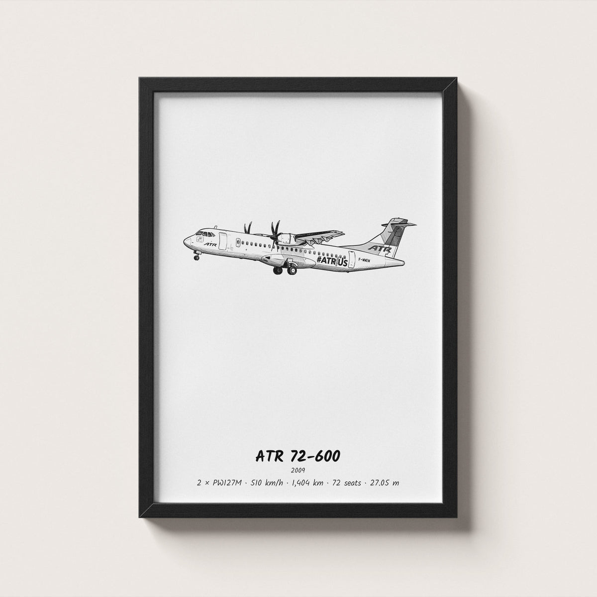ATR 72-600 Airliner Wall Art