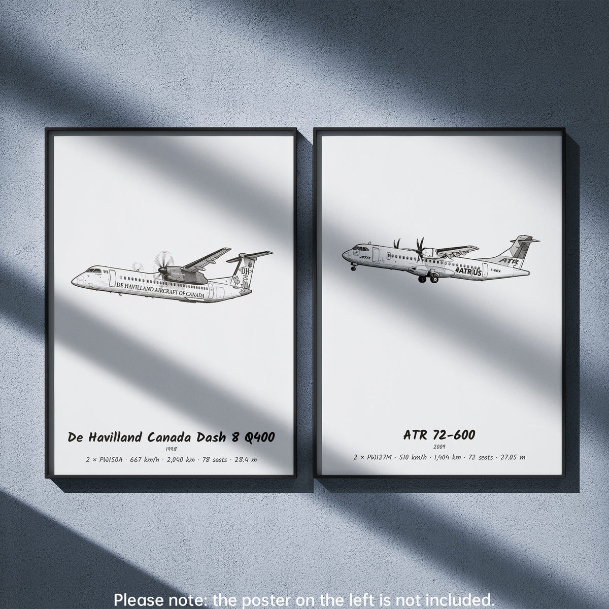 72-600 Wall Art Paired with De Havilland Canada Dash 8 Q400