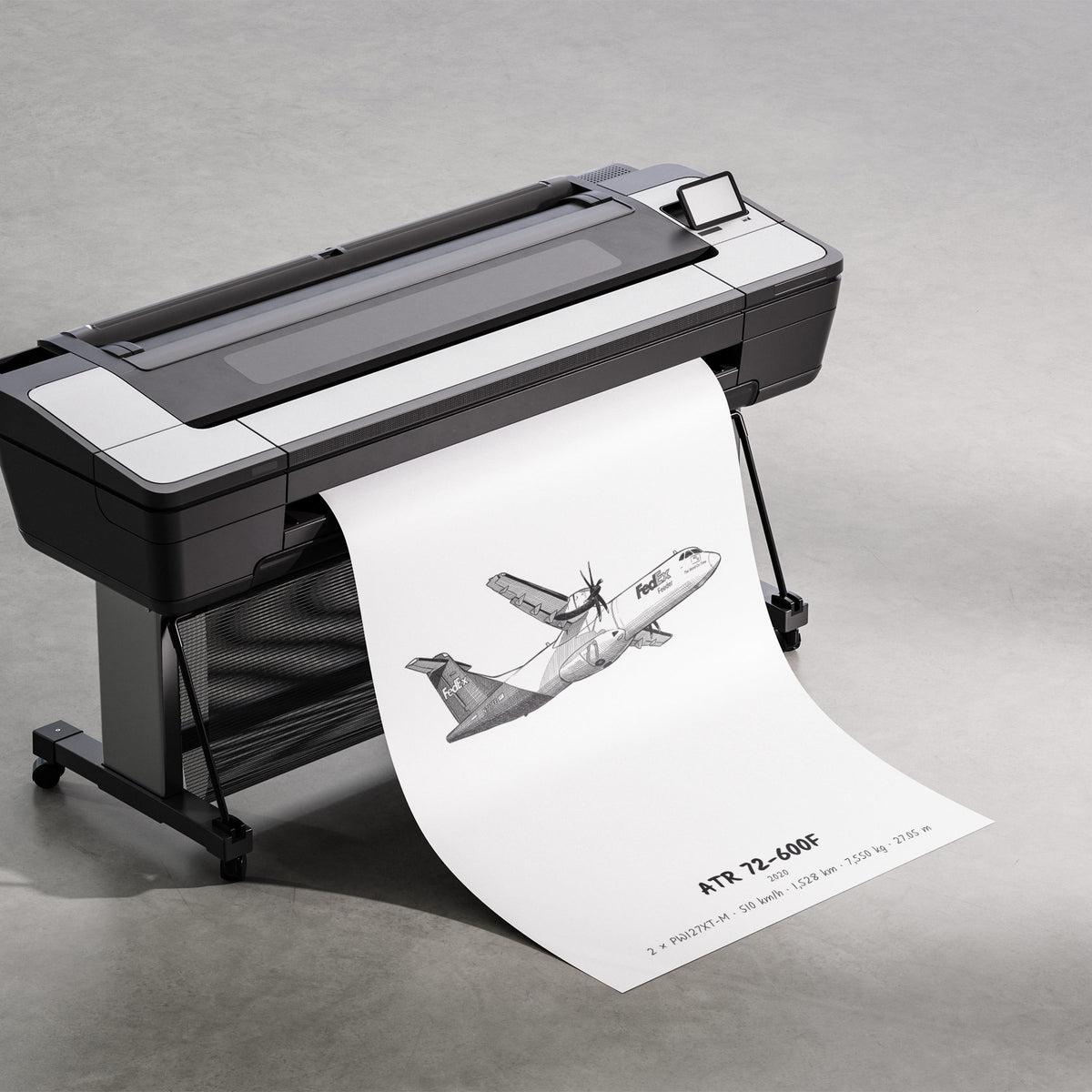 Printing the ATR 72-600F Poster