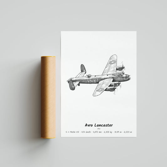 Avro Lancaster Poster Print