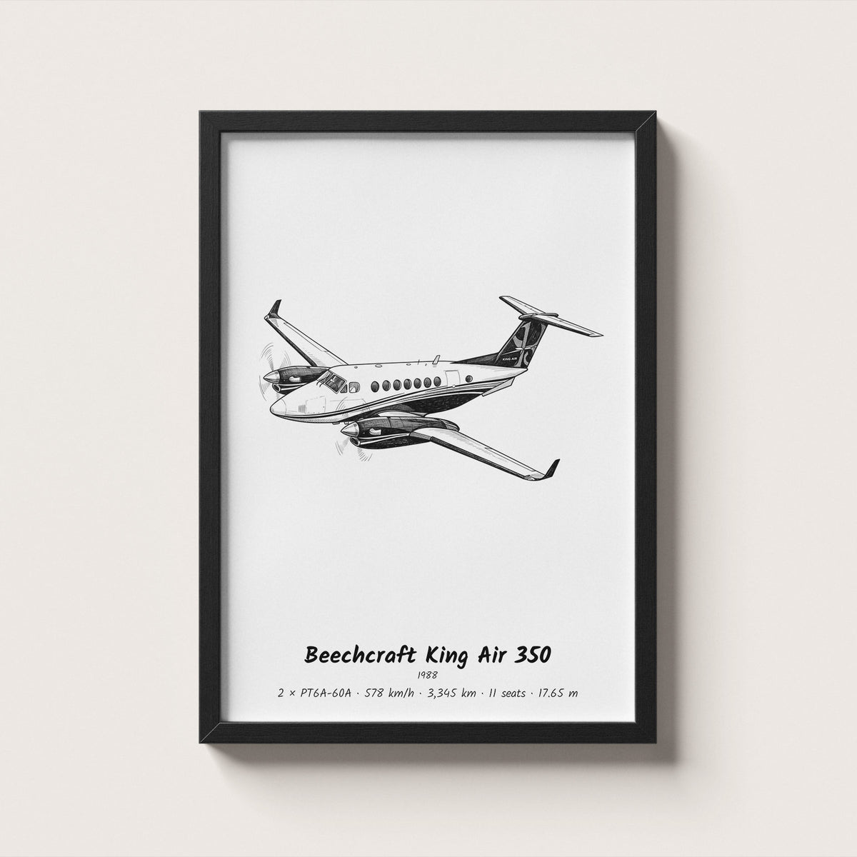Beechcraft King Air 350 Wall Art