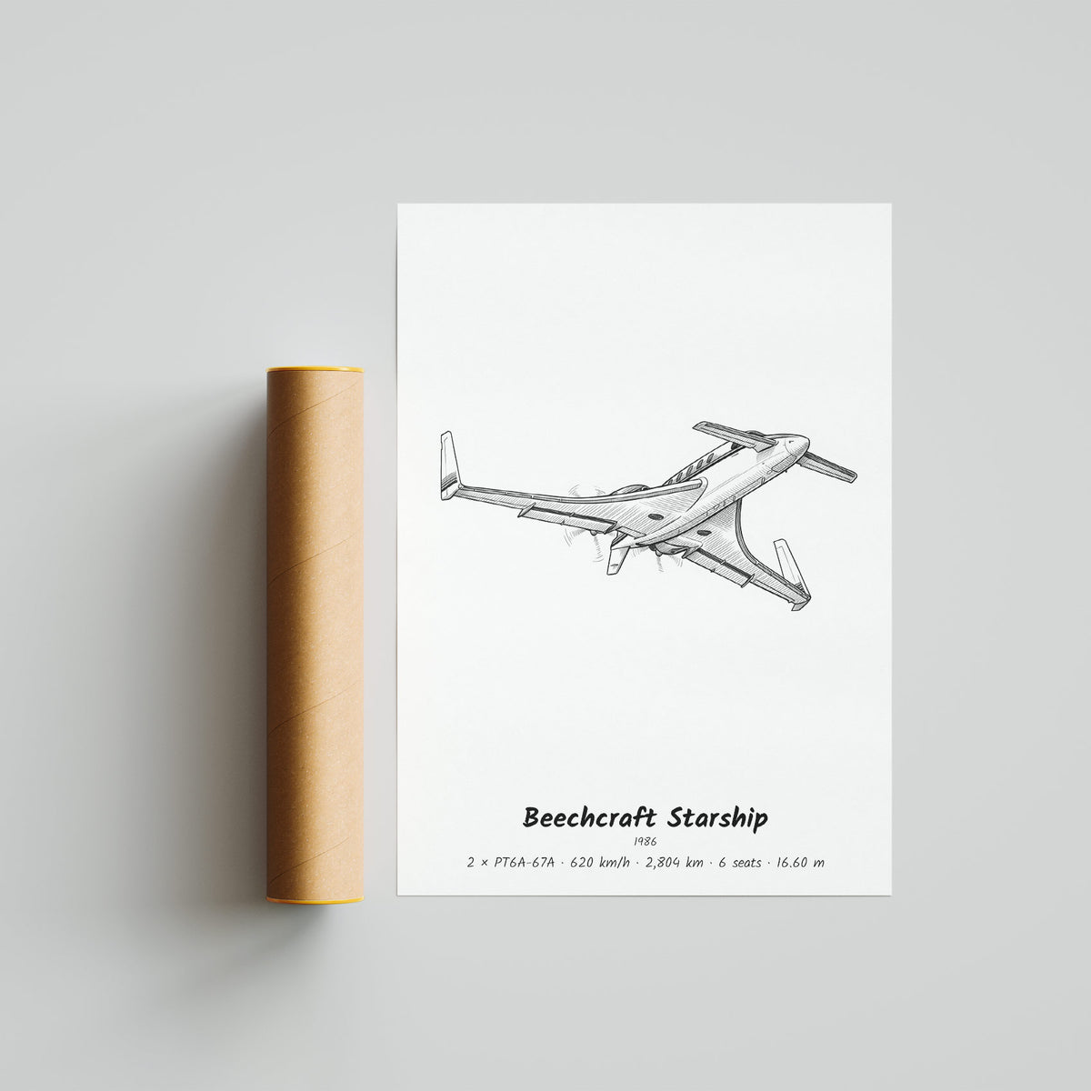Beechcraft Starship Poster Print