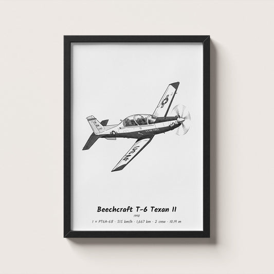 Beechcraft T-6 Texan II Wall Art