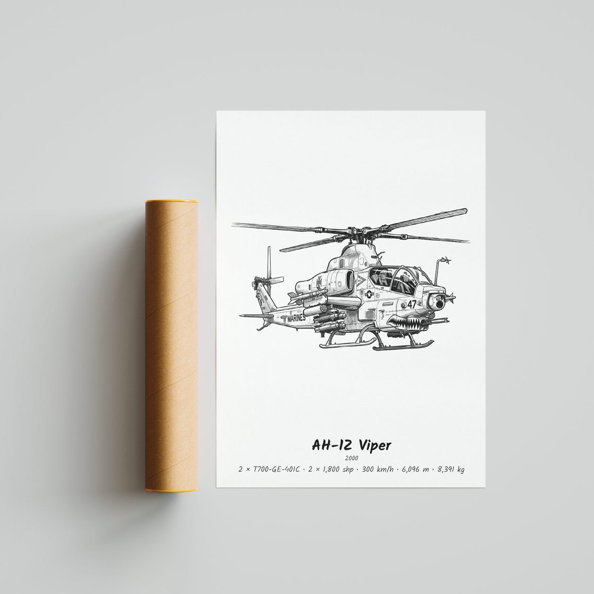 Bell AH-1Z Viper Helicopter Poster