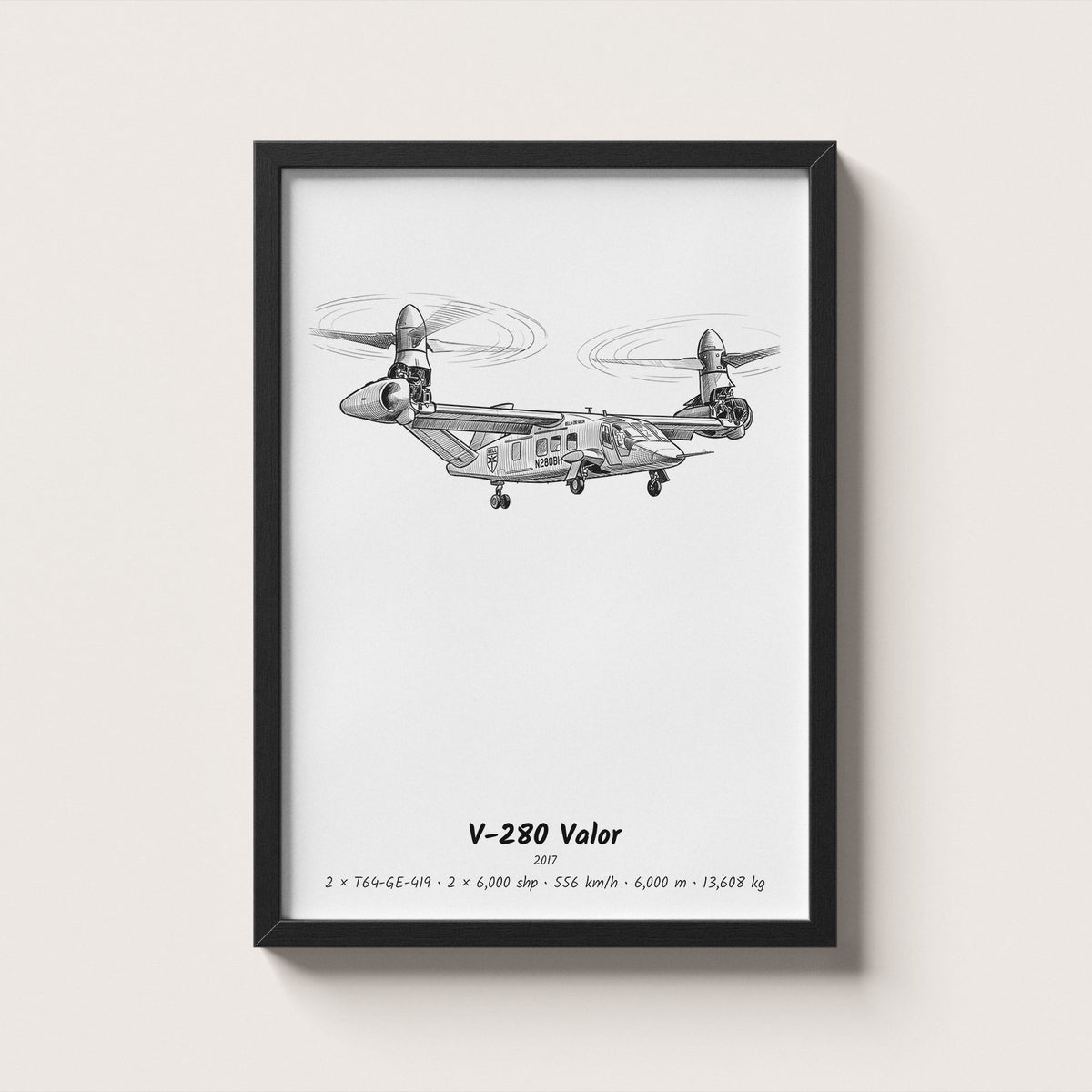 Bell V-280 Valor Helicopter Wall Art