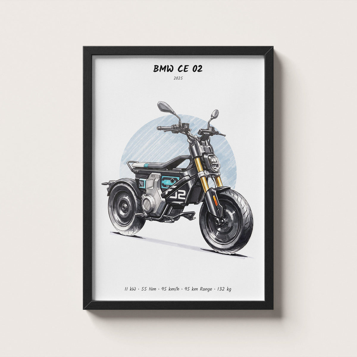 BMW CE 02 2025 Wall Art