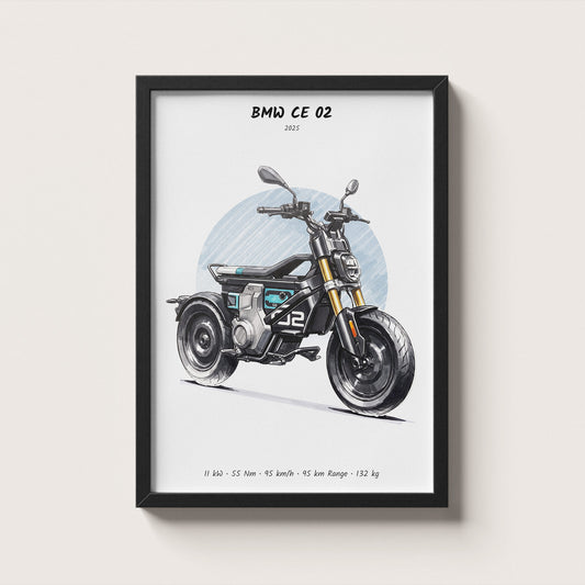 BMW CE 02 2025 Wall Art