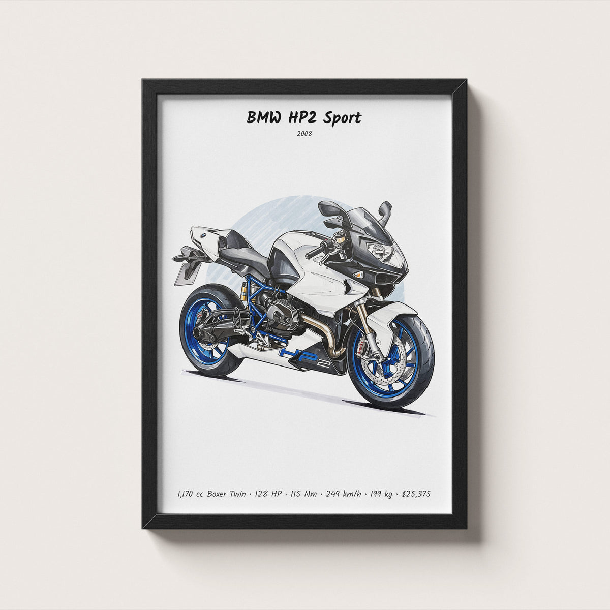 BMW HP2 Sport 2008 Wall Art