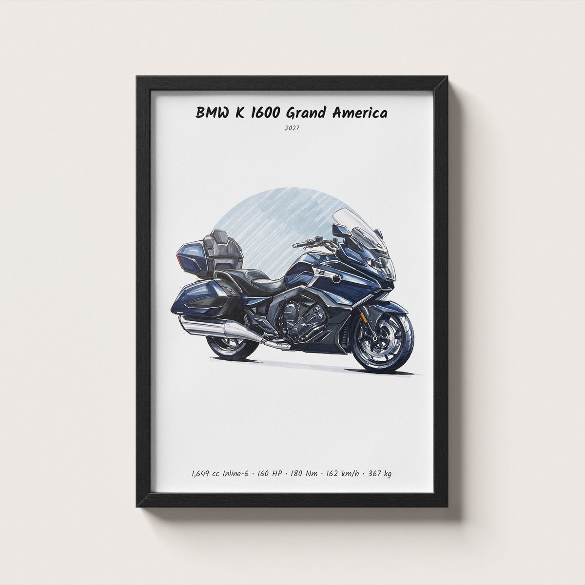 BMW K 1600 Grand America 2027 Wall Art