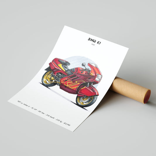 BMW K1 1988 Poster