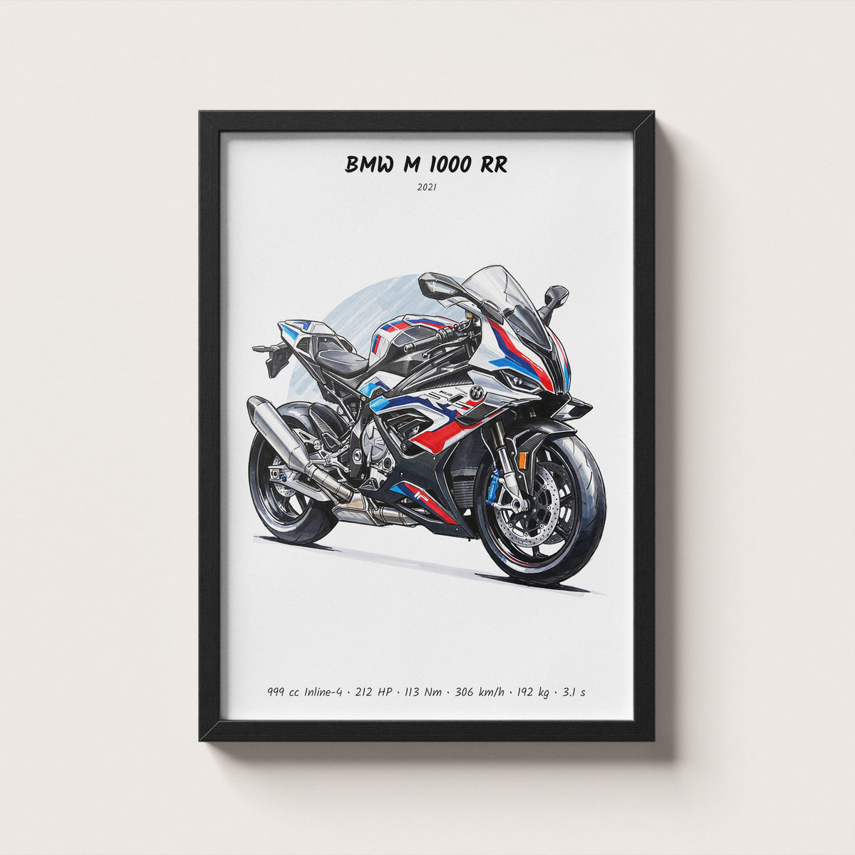 BMW M 1000 RR 2021 Wall Art
