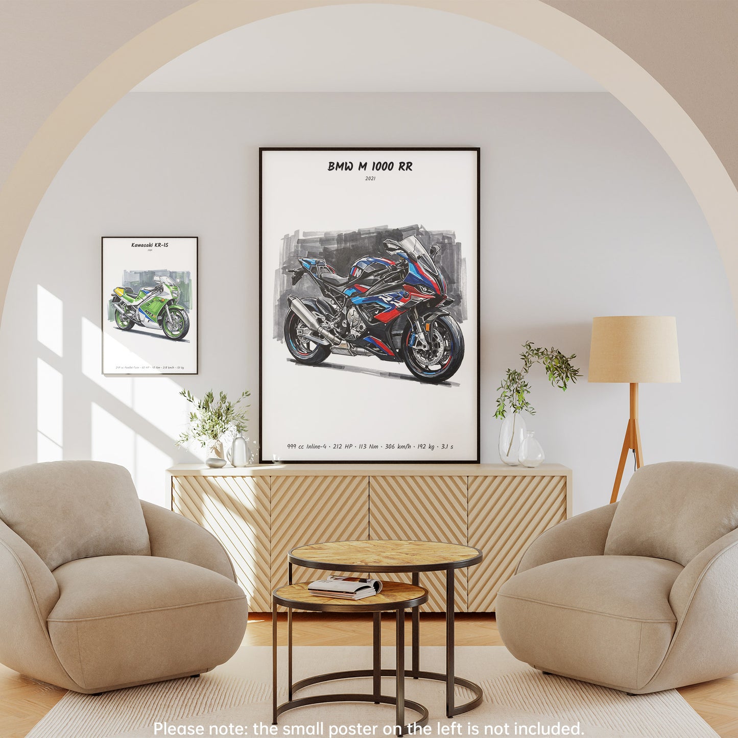 BMW M 1000 RR Minimalist Motorcycle Wall Art