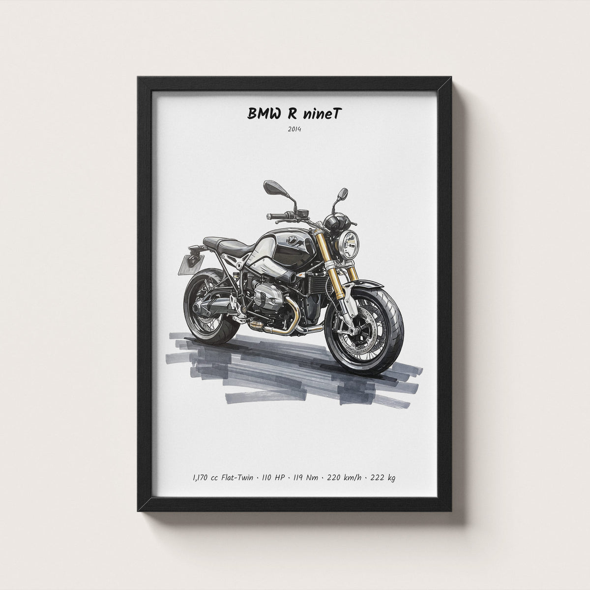 BMW R nineT 2014 Wall Art