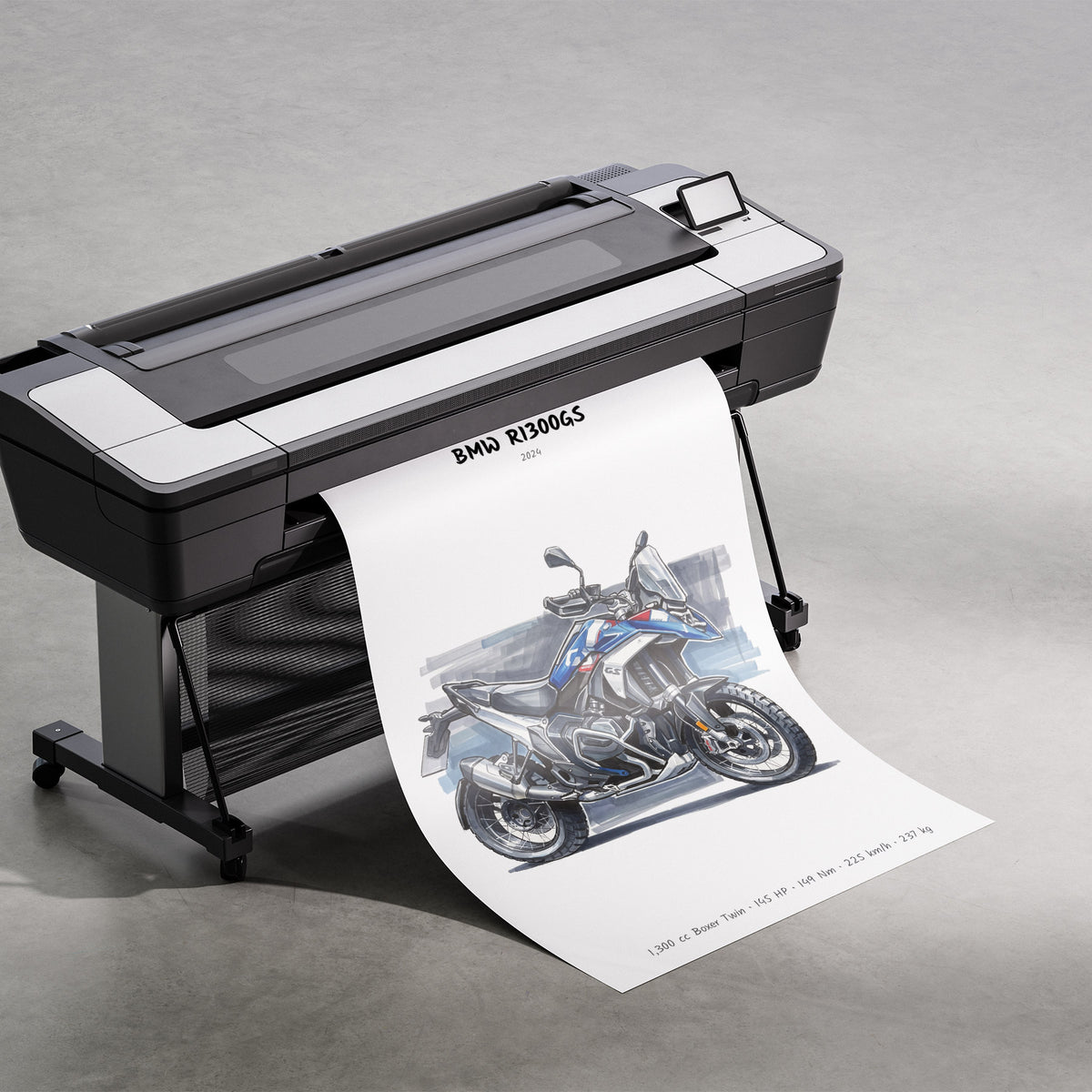 BMW R1300GS Motorcycle Poster