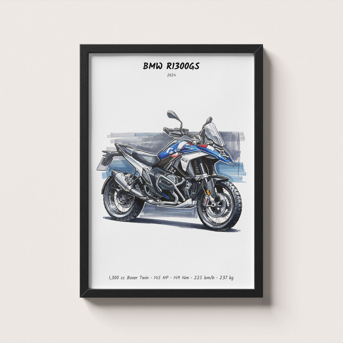 BMW R1300GS Motorcycle Art Print