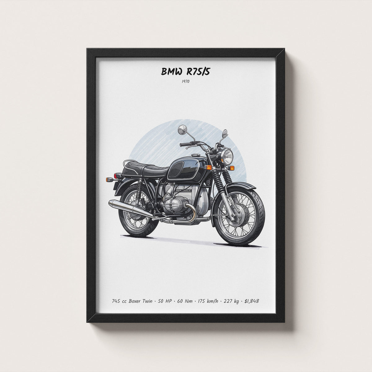 BMW R75/5 1970 Wall Art