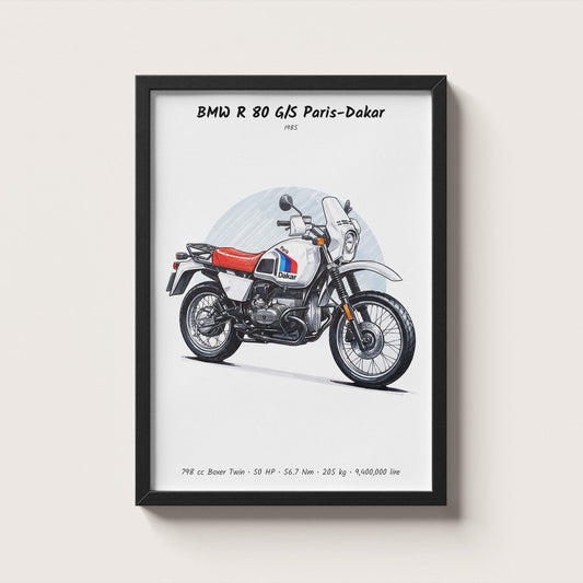 BMW R 80 G/S Paris-Dakar 1985 Wall Art