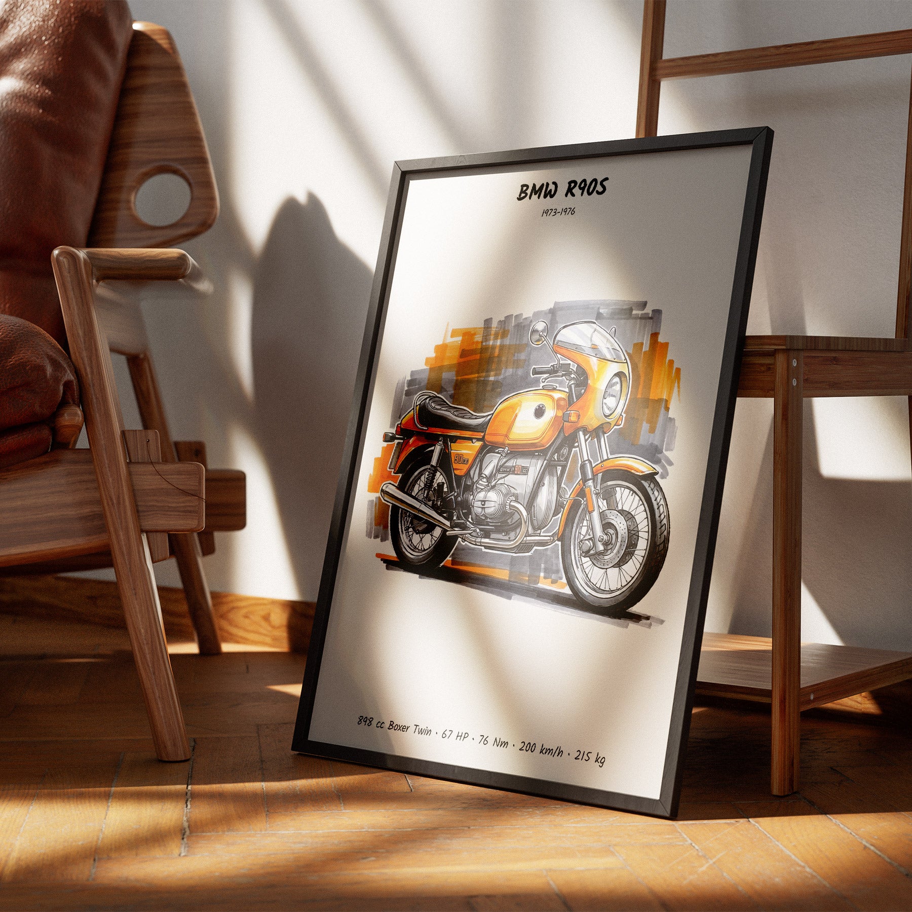 BMW R90S Classic Minimalist Art Print