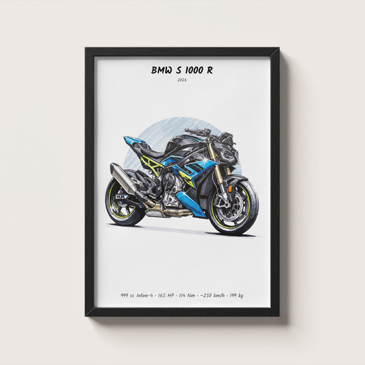 BMW S 1000 R 2026 Wall Art
