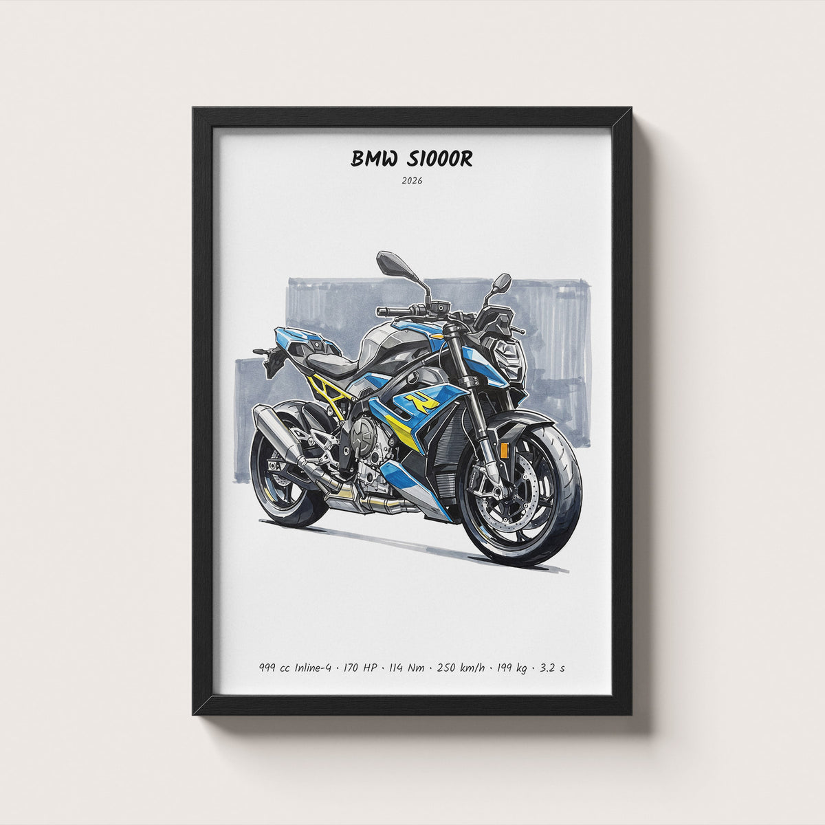 BMW S1000R 2026 Wall Art