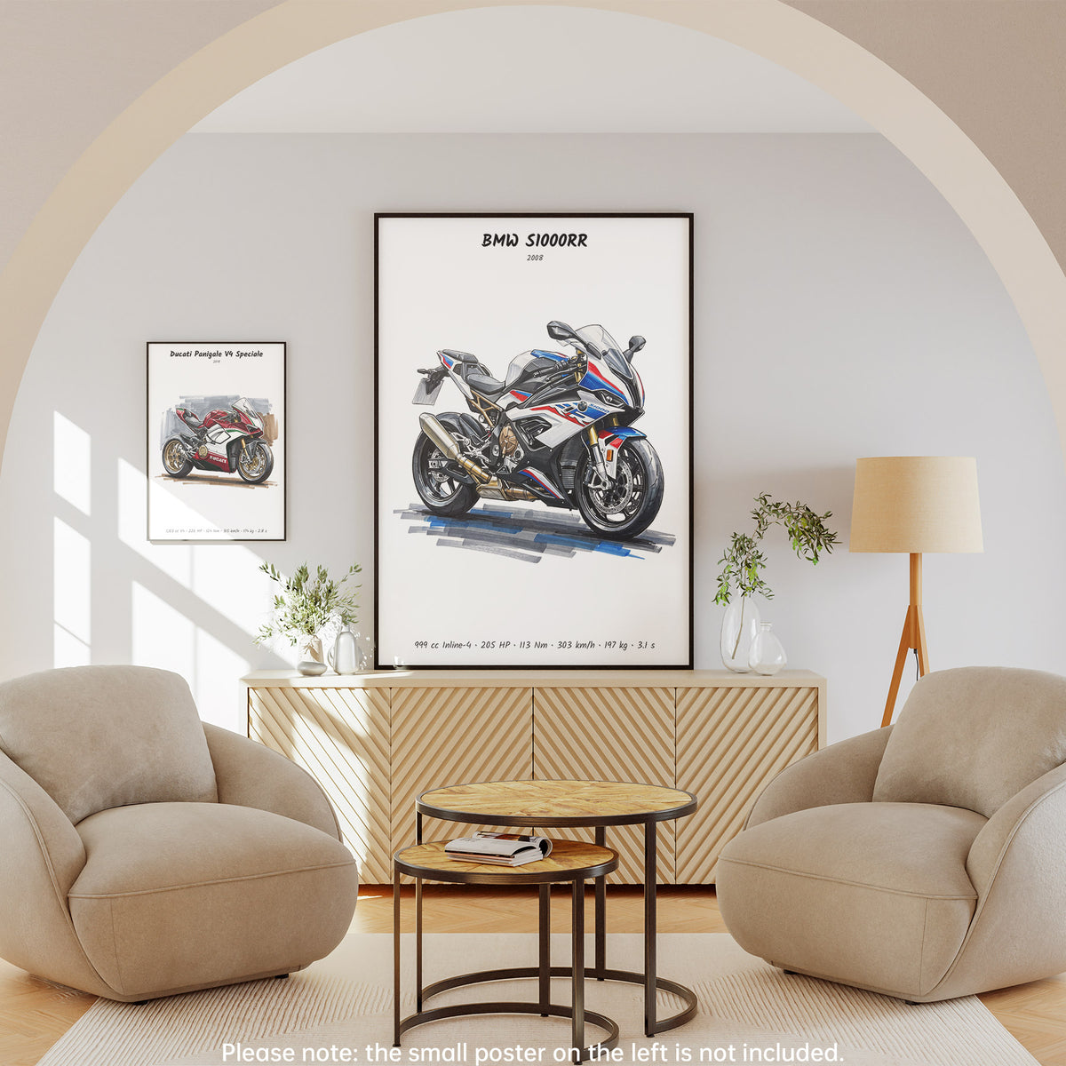 BMW S1000RR Motorcycle Art Print