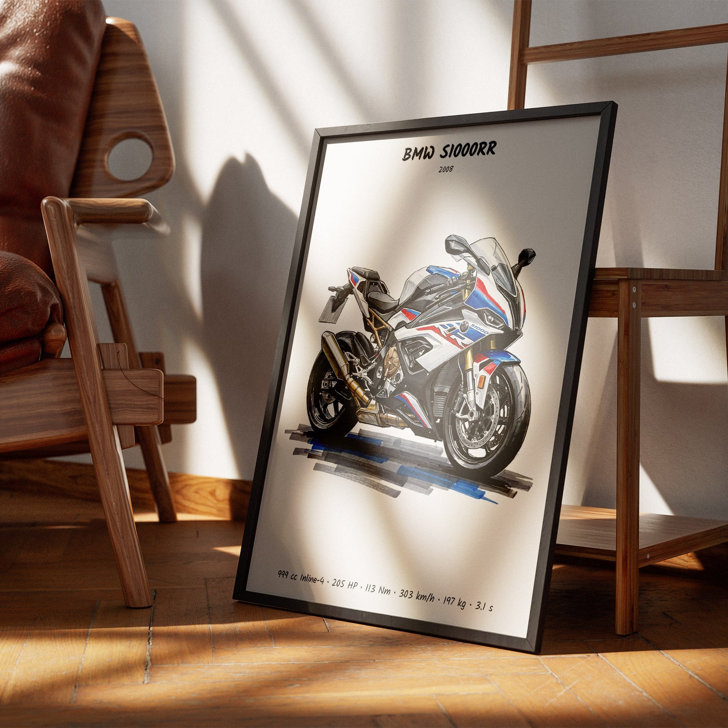BMW S1000RR Motorcycle wall art