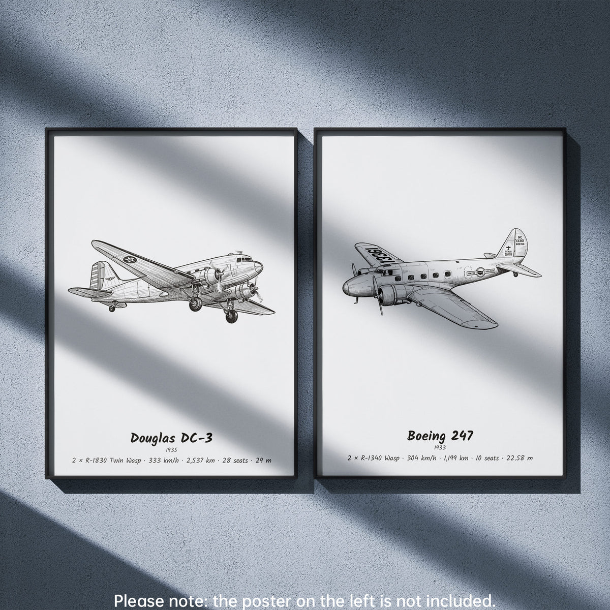 247 Wall Art Paired with Douglas DC-3