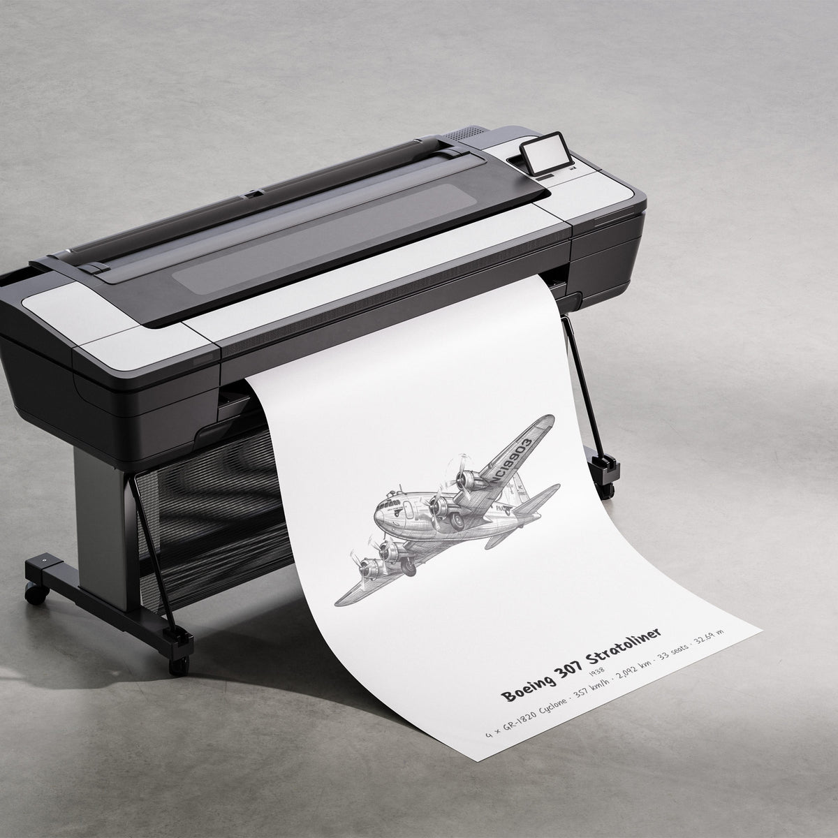 Printing the 307 Stratoliner Airliner Poster