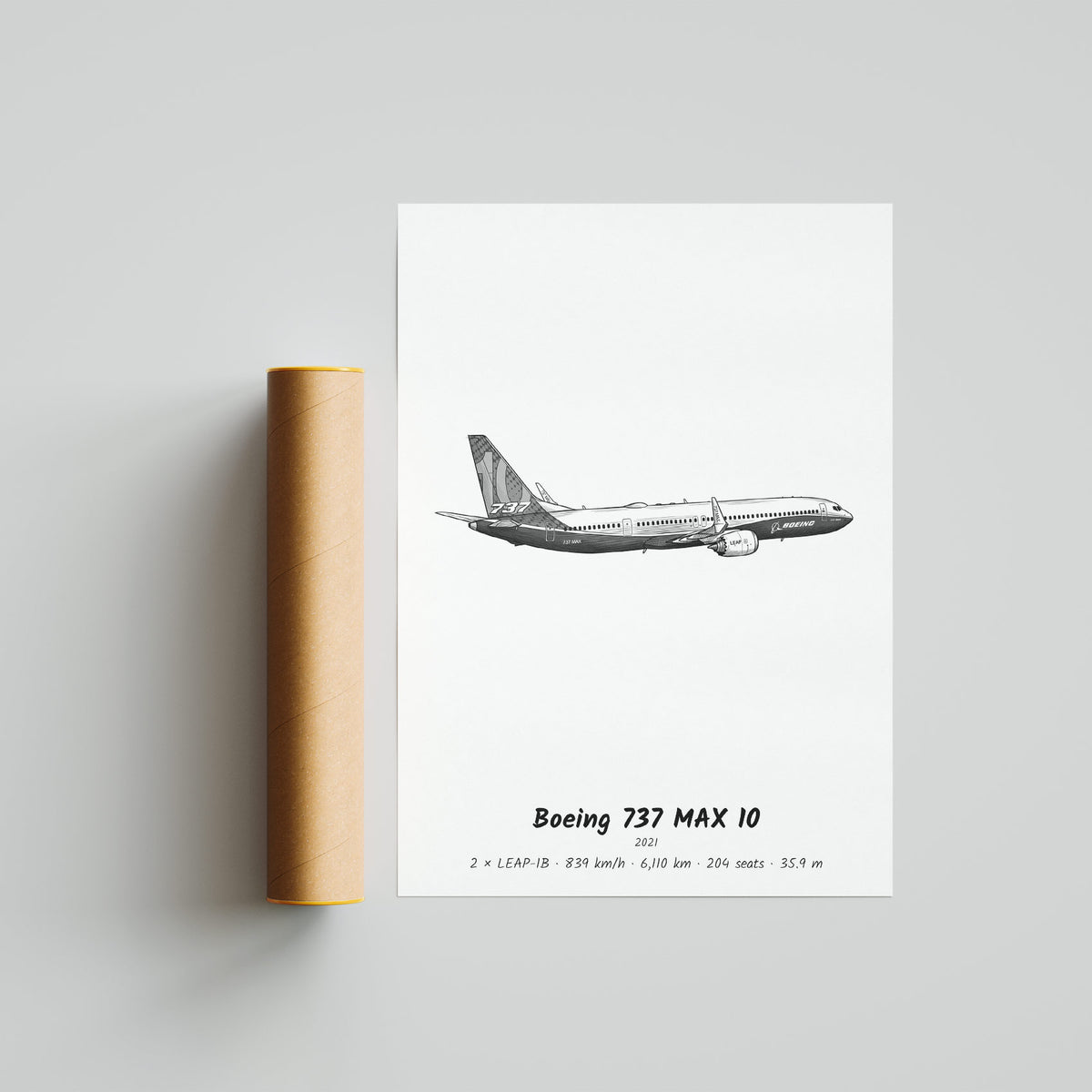 Boeing 737 MAX 10 Poster Print