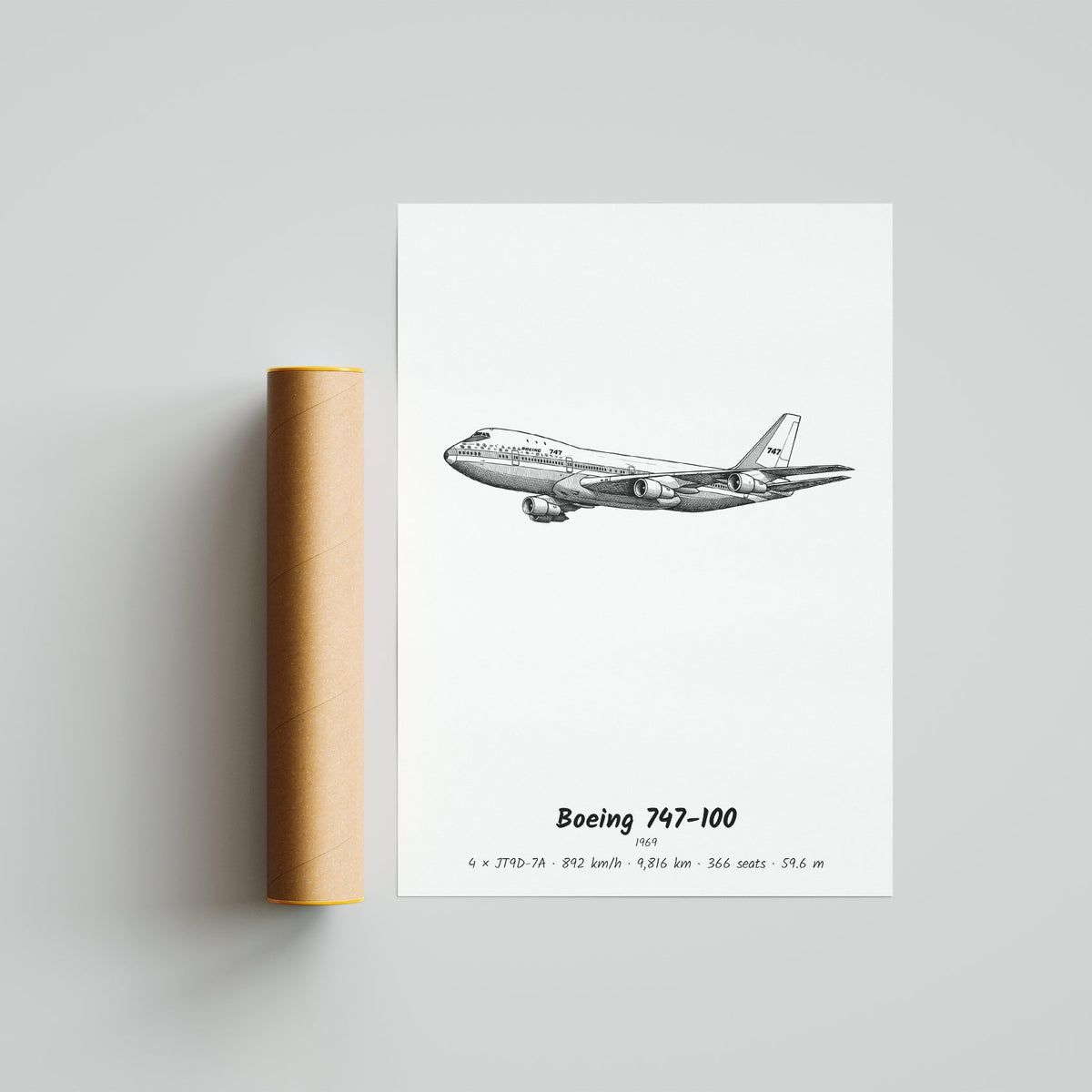 Boeing 747-100 Poster Print