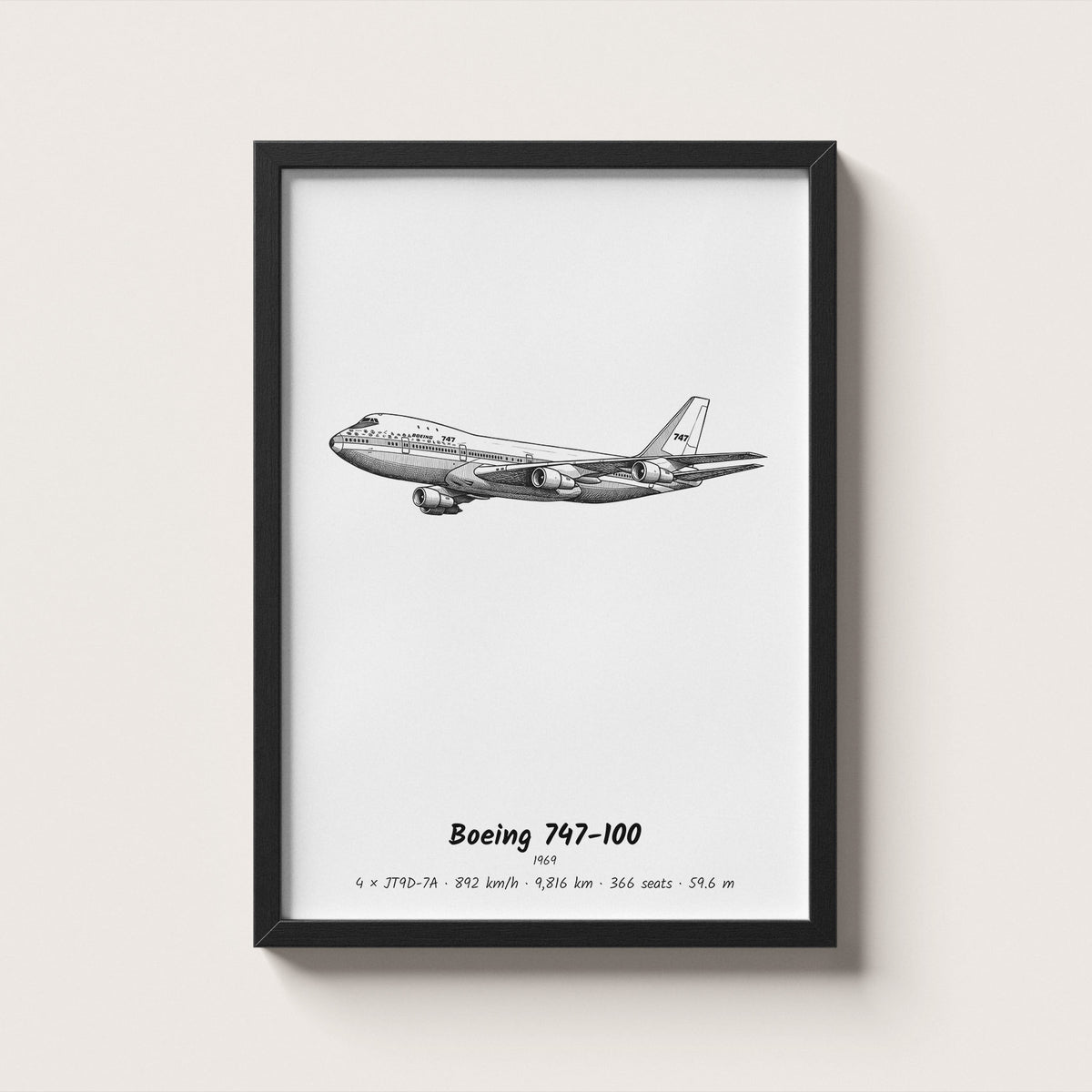 Boeing 747-100 Airliner Wall Art