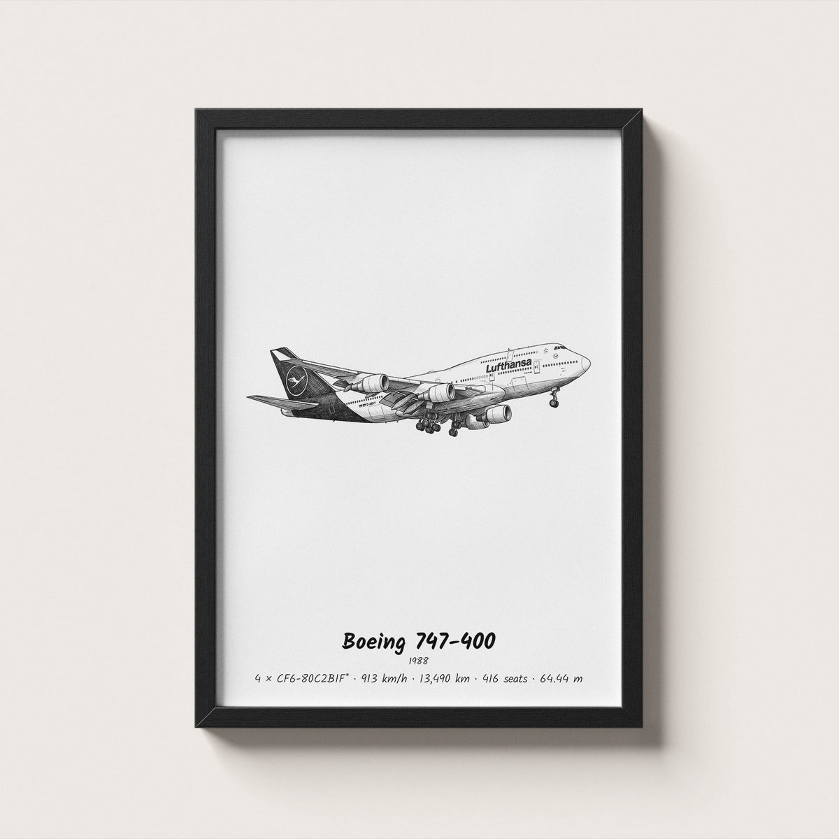 Boeing 747-400 Airliner Wall Art
