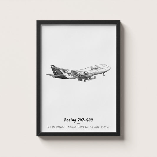 Boeing 747-400 Airliner Wall Art