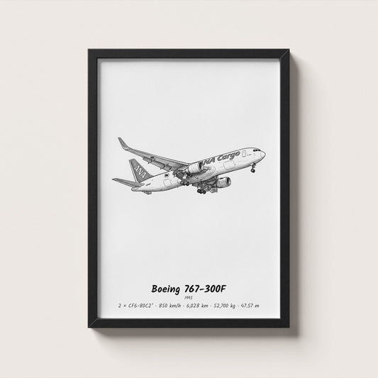 Boeing 767-300F Wall Art