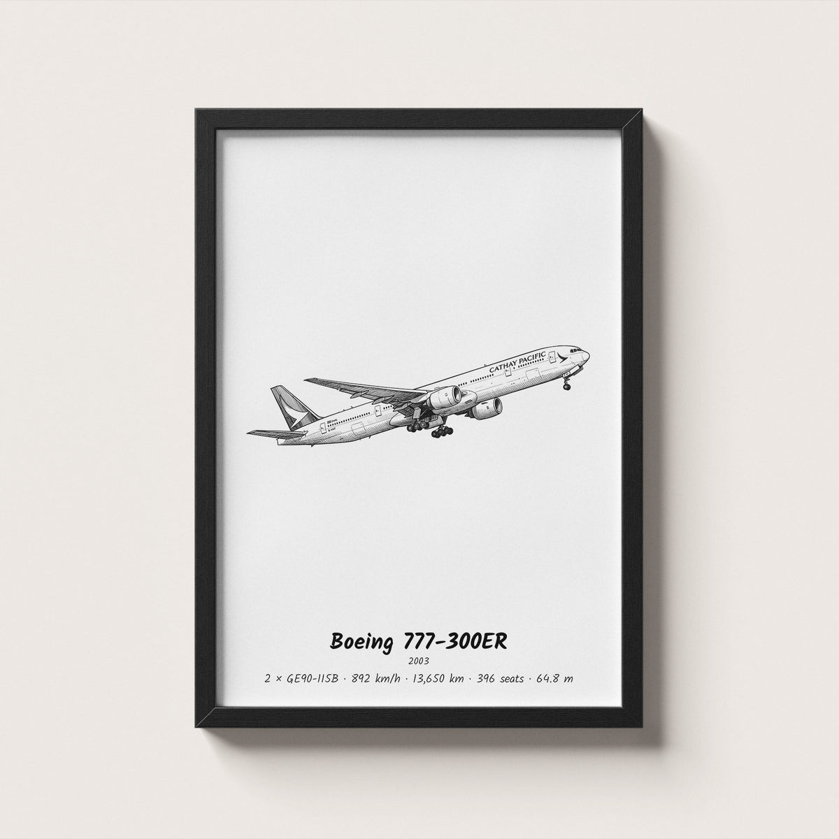 Boeing 777-300ER Airliner Wall Art