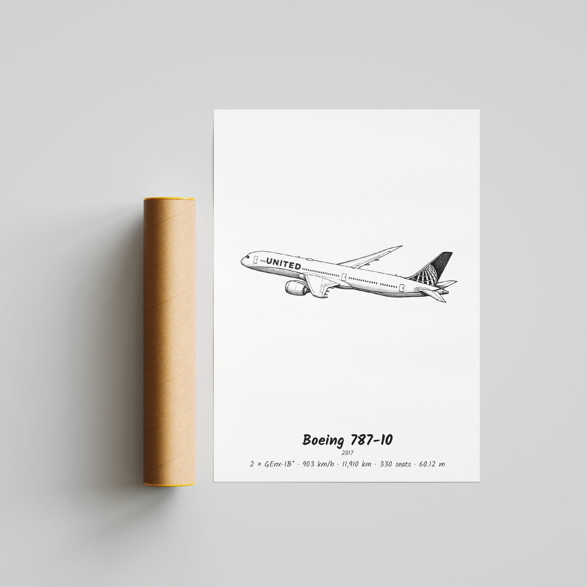 Boeing 787-10 Poster Print