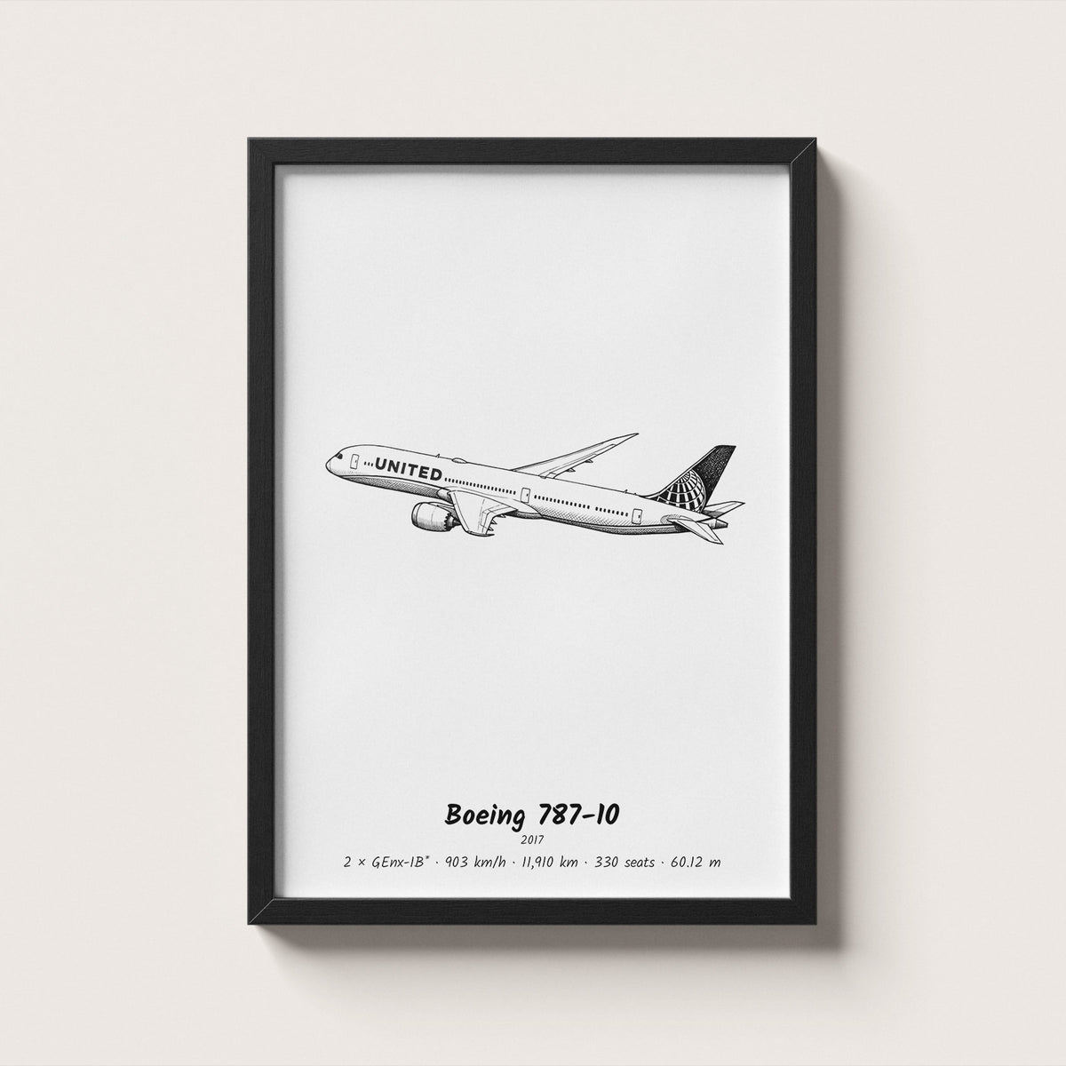 Boeing 787-10 Airliner Wall Art