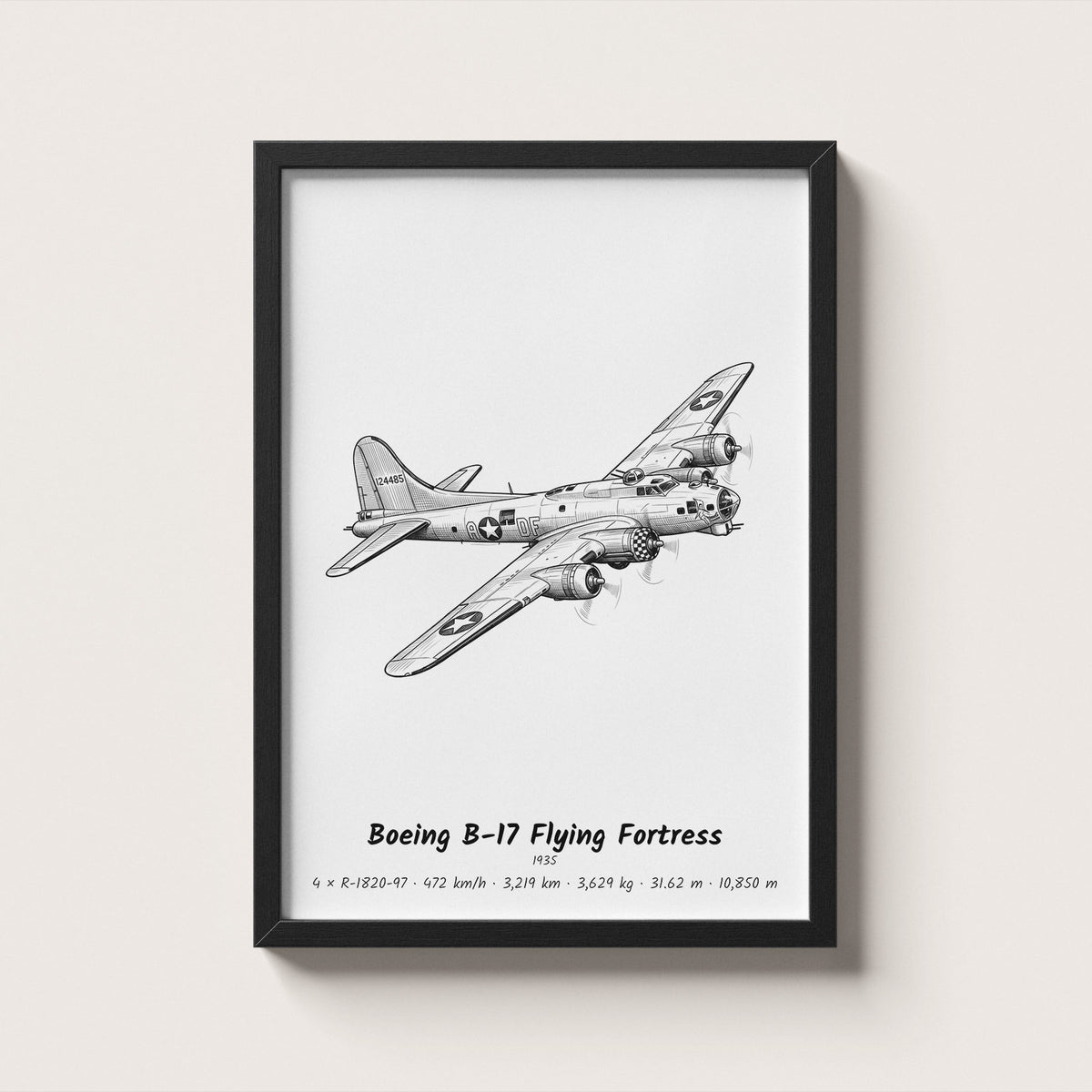Boeing B-17 Flying Fortress Wall Art