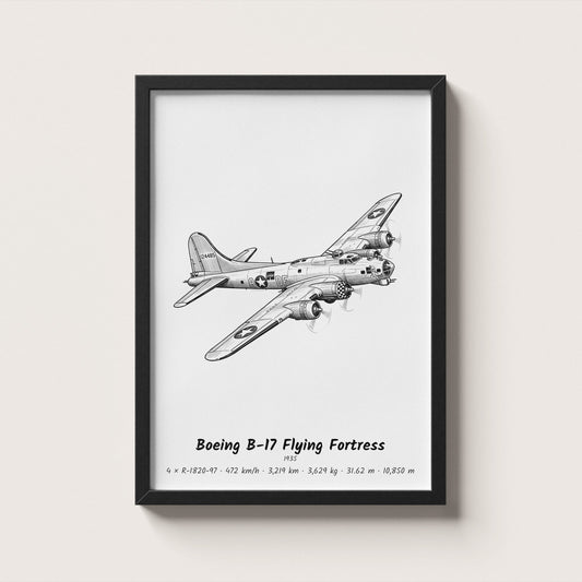 Boeing B-17 Flying Fortress Wall Art