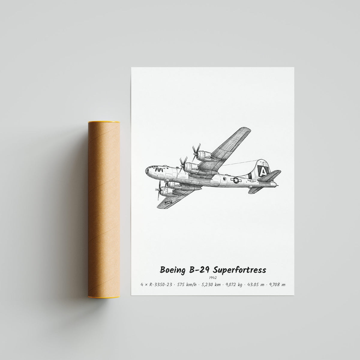 Boeing B-29 Superfortress Poster Print