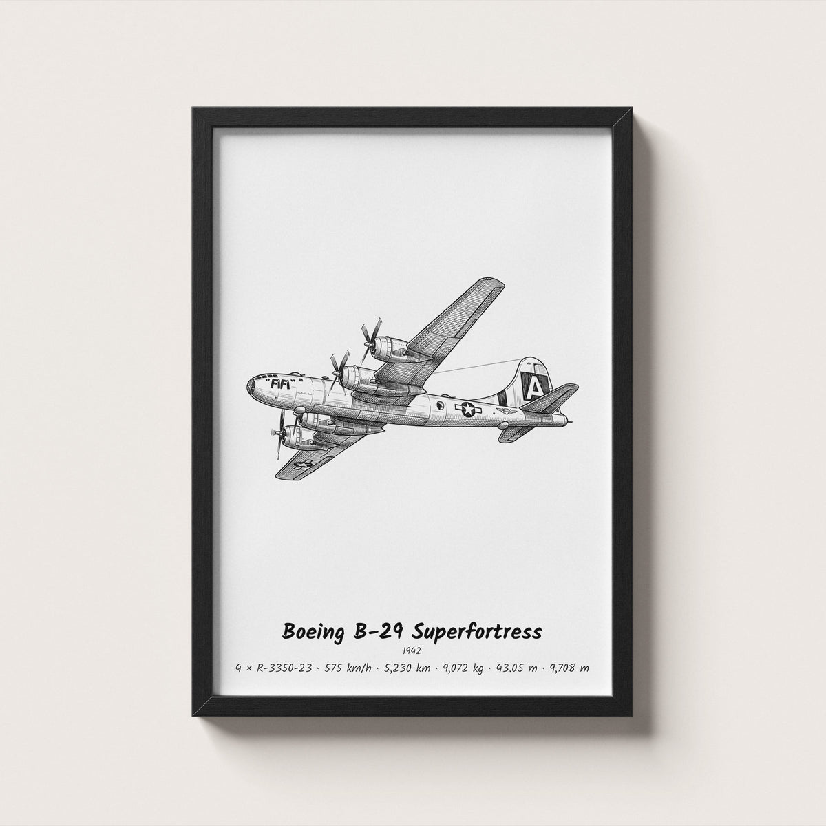Boeing B-29 Superfortress Wall Art