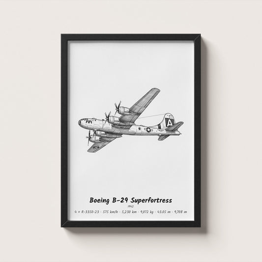 Boeing B-29 Superfortress Wall Art