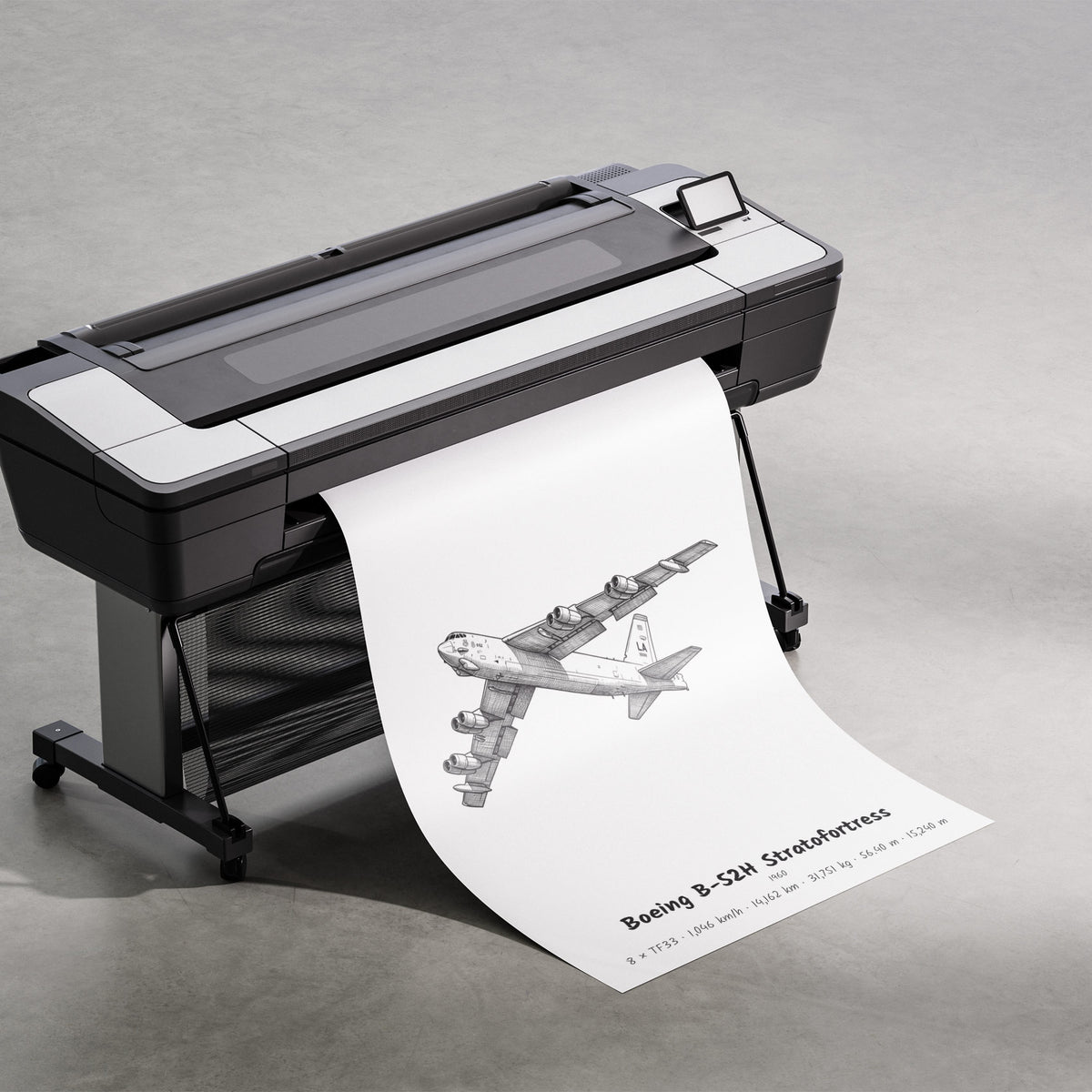 Printing the Boeing B-52H Stratofortress Poster